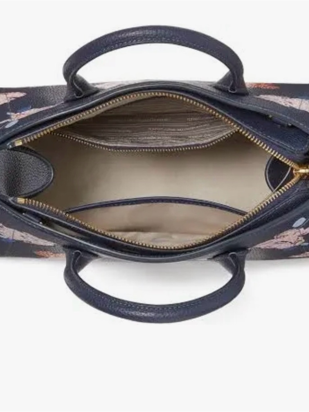 kate spade navy floral crossbody satchel - Picture 3 of 8